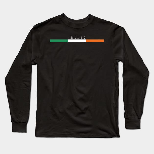 Irland flat flag Long Sleeve T-Shirt by DreamingWhimsy